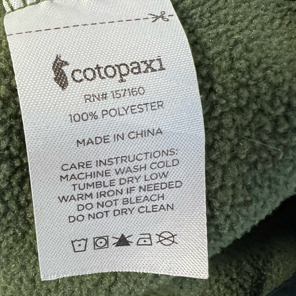 Cotopaxi Teca Fleece Full-Zip Jacket Mid Layer Green Sz S - Picture 6 of 7